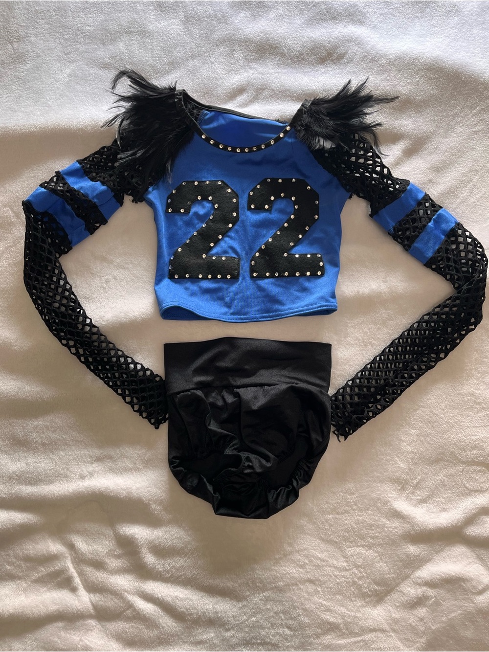 KELLE Child M Blue & Black 2 Piece #22 Dance Costume Custom EUC